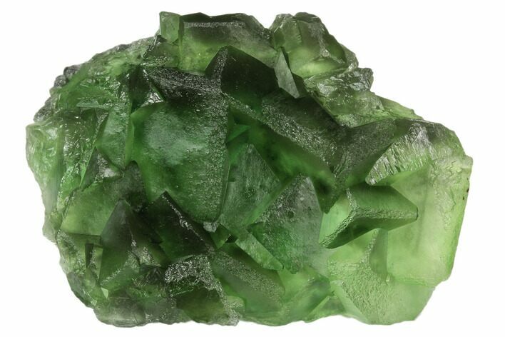 Green Fluorite Crystal Cluster - China #125312